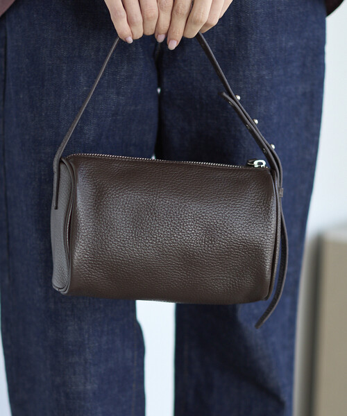 Firsthand（ファーストハンド）の「Firsthand/ファーストハンド レザーワンハンドルバッグ / 2WAYハンドバッグ / 牛革 / 撥水レザー（ハンドバッグ・レディース・ブラウン/ブラック・ONE SIZE）」の22枚目の写真