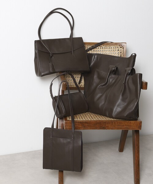 Firsthand（ファーストハンド）の「Firsthand/ファーストハンド レザーワンハンドルバッグ / 2WAYハンドバッグ / 牛革 / 撥水レザー（ハンドバッグ・レディース・ブラウン/ブラック・ONE SIZE）」の3枚目の写真