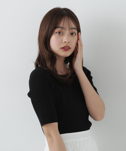 PROPORTION BODY DRESSING（プロポーションボディドレッシング）の「ヘンリーネックリブニット / 1215170503（ニット/セーター・レディース・ブラック/オレンジ/ブルー/ホワイト系その他・SMALL/MEDIUM）」の17枚目の写真