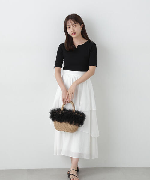 PROPORTION BODY DRESSING（プロポーションボディドレッシング）の「ヘンリーネックリブニット / 1215170503（ニット/セーター・レディース・ブラック/オレンジ/ブルー/ホワイト系その他・SMALL/MEDIUM）」の16枚目の写真