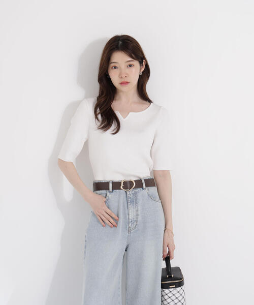 PROPORTION BODY DRESSING（プロポーションボディドレッシング）の「ヘンリーネックリブニット / 1215170503（ニット/セーター・レディース・ブラック/オレンジ/ブルー/ホワイト系その他・SMALL/MEDIUM）」の13枚目の写真