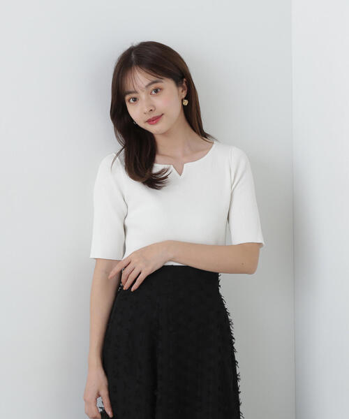 PROPORTION BODY DRESSING（プロポーションボディドレッシング）の「ヘンリーネックリブニット / 1215170503（ニット/セーター・レディース・ブラック/オレンジ/ブルー/ホワイト系その他・SMALL/MEDIUM）」の10枚目の写真