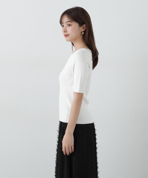 PROPORTION BODY DRESSING（プロポーションボディドレッシング）の「ヘンリーネックリブニット / 1215170503（ニット/セーター・レディース・ブラック/オレンジ/ブルー/ホワイト系その他・SMALL/MEDIUM）」の7枚目の写真