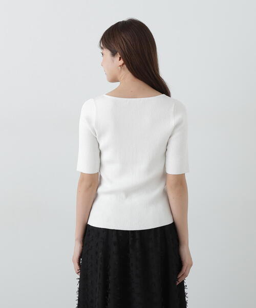 PROPORTION BODY DRESSING（プロポーションボディドレッシング）の「ヘンリーネックリブニット / 1215170503（ニット/セーター・レディース・ブラック/オレンジ/ブルー/ホワイト系その他・SMALL/MEDIUM）」の6枚目の写真