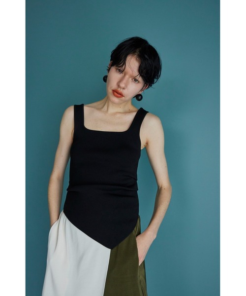 第一ネット ASYMME TUCK KT TOP（ニット/セーター）｜OMMO（オーエム トップス