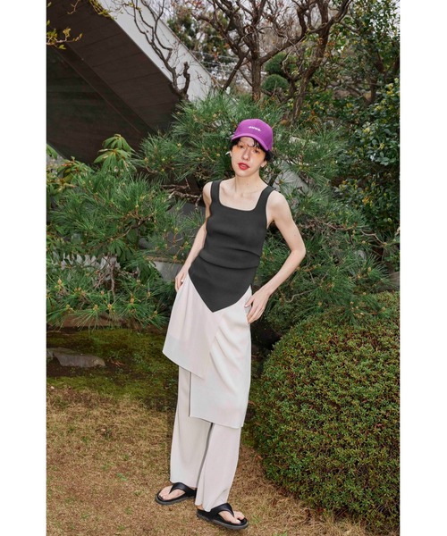 ASYMME TUCK KT TOP（ニット/セーター）｜OMMO（オーエム