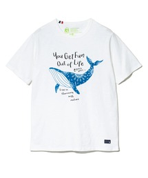 ESPACE VERT/エスパスヴェール　クジラプリント S/S TEE