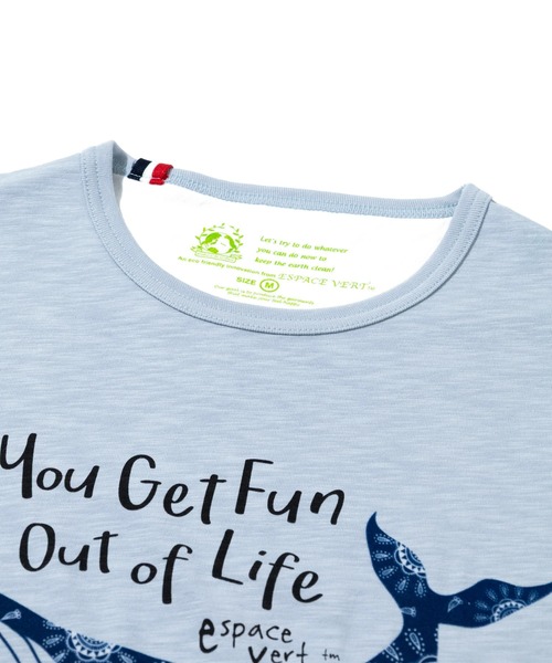 go slow caravan（ゴースローキャラバン）の「ESPACE VERT/エスパスヴェール　クジラプリント S/S TEE（Tシャツ/カットソー・メンズ・ホワイト/サックスブルー・X-LARGE/LARGE/MEDIUM）」の3枚目の写真