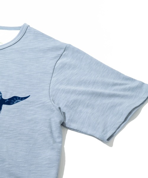 go slow caravan（ゴースローキャラバン）の「ESPACE VERT/エスパスヴェール　クジラプリント S/S TEE（Tシャツ/カットソー・メンズ・ホワイト/サックスブルー・X-LARGE/LARGE/MEDIUM）」の6枚目の写真