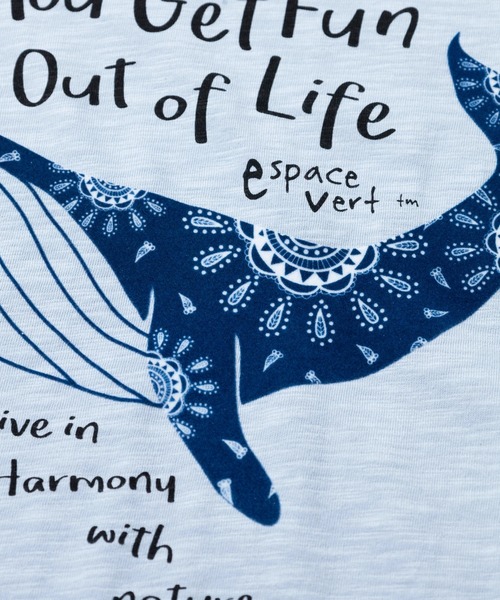 go slow caravan（ゴースローキャラバン）の「ESPACE VERT/エスパスヴェール　クジラプリント S/S TEE（Tシャツ/カットソー・メンズ・ホワイト/サックスブルー・X-LARGE/LARGE/MEDIUM）」の5枚目の写真
