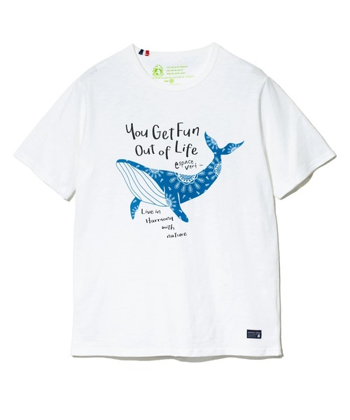 go slow caravan（ゴースローキャラバン）の「ESPACE VERT/エスパスヴェール　クジラプリント S/S TEE（Tシャツ/カットソー・メンズ・ホワイト/サックスブルー・X-LARGE/LARGE/MEDIUM）」の12枚目の写真