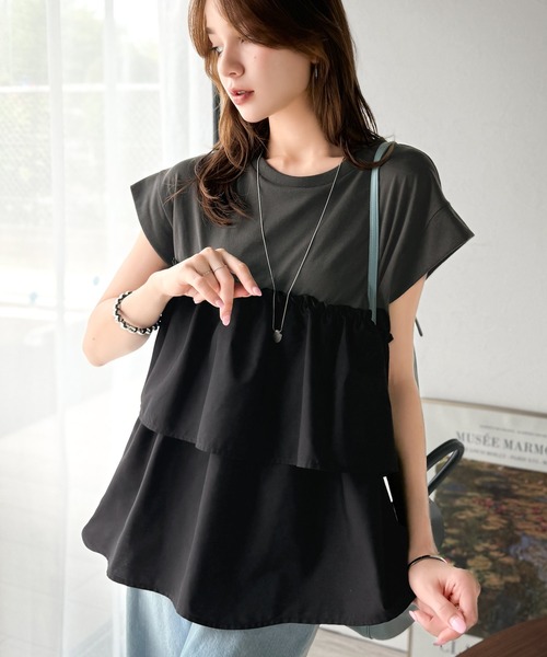 セール】計算された、アンバランス。 アシンメトリーティアードフリル