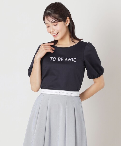 TO BE CHIC カットソー セール】ビジューロゴ カットソー（Tシャツ/カットソー）｜TO BE