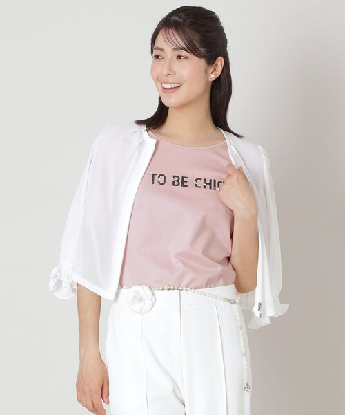 TO BE CHIC カットソー セール】ビジューロゴ カットソー（Tシャツ/カットソー）｜TO BE