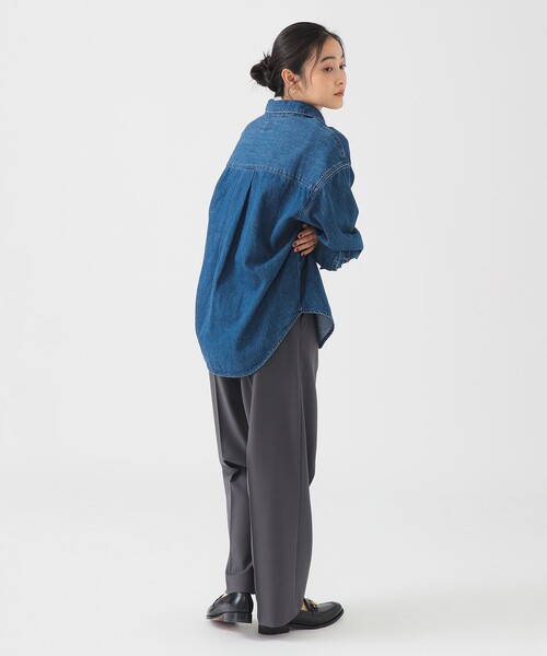 Lee(リー)の「【別注】Lee / ルーズ フィット シャツ(シャツ/ブラウス・レディース・ネイビー/ロイヤルブルー・ONE SIZE)」の10枚目の写真