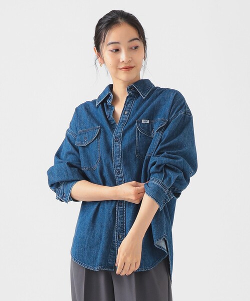 Lee(リー)の「【別注】Lee / ルーズ フィット シャツ(シャツ/ブラウス・レディース・ネイビー/ロイヤルブルー・ONE SIZE)」の12枚目の写真