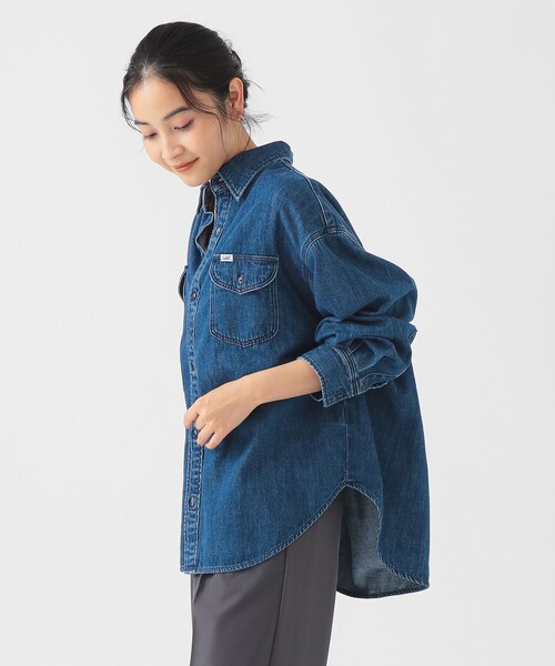 Lee(リー)の「【別注】Lee / ルーズ フィット シャツ(シャツ/ブラウス・レディース・ネイビー/ロイヤルブルー・ONE SIZE)」の13枚目の写真
