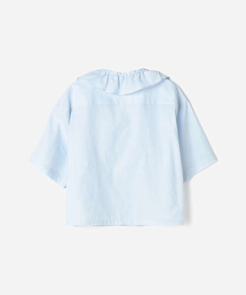 美品 NICO. ニコルソン&ニコルソン リネン半袖バルーンブラウス 麻100% nicholson and nicholson (ニコルソンアンドニコルソン