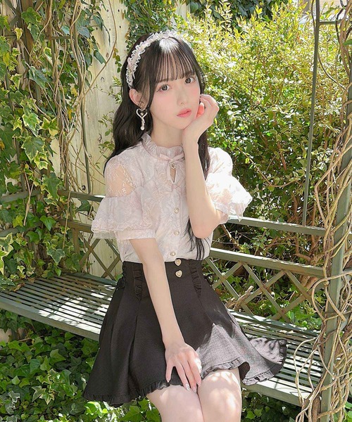 ROJITA（ロジータ）の「ラッフル花柄ブラウス（シャツ/ブラウス・レディース・アイボリー/ブルー/ピンク・FREE）」の5枚目の写真