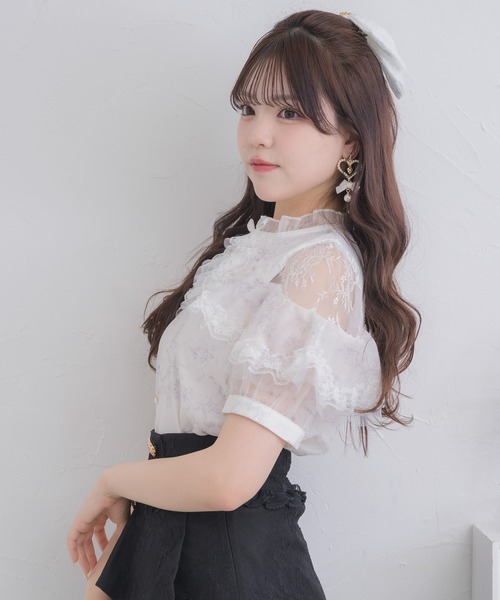 ROJITA（ロジータ）の「ラッフル花柄ブラウス（シャツ/ブラウス・レディース・アイボリー/ブルー/ピンク・FREE）」の21枚目の写真