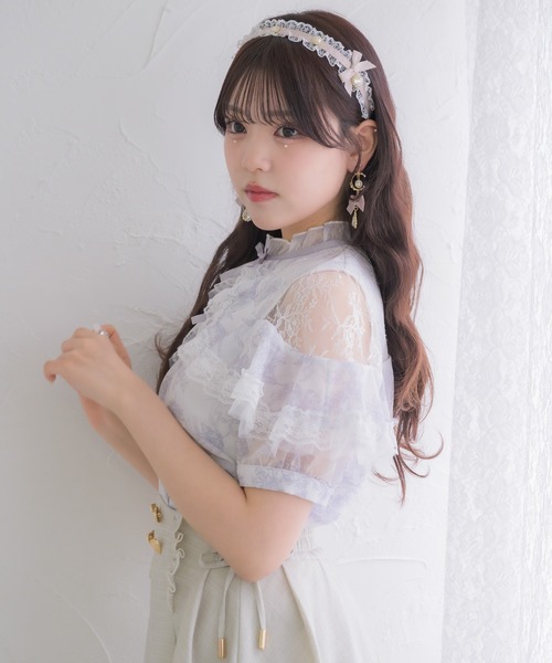 ROJITA（ロジータ）の「ラッフル花柄ブラウス（シャツ/ブラウス・レディース・アイボリー/ブルー/ピンク・FREE）」の12枚目の写真