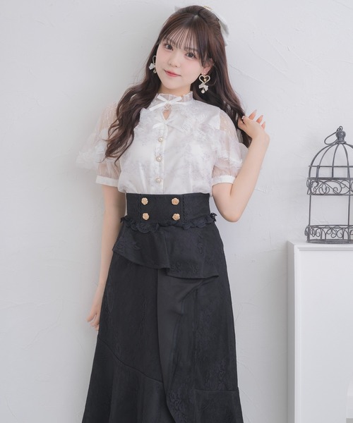 2025年 お歳暮・冬ギフト特集 ラッフル花柄ブラウス（シャツ/ブラウス）｜ROJITA（ロジータ トップス