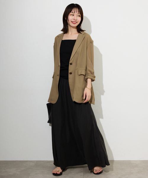 SLOBE IENA フィブリルマーメイドフレアスカート　36 ブラック イエナ スローブ イエナ SLOBE IENA 《WEB限定/追加4予約》フィブリル