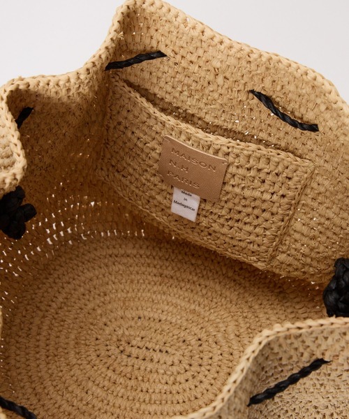 MAISON N.H PARIS（メゾンエヌアッシュパリ）の「【MAISON N.H PARIS】ALMA BAG（ショルダーバッグ・レディース・ナチュラル/ブラック・FREE）」の4枚目の写真