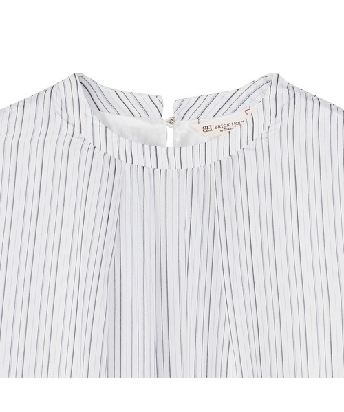 TOKYO SHIRTS(トウキョウシャツ)の「ストライプシフォンブラウス 五分袖(シャツ/ブラウス・レディース・ネイビー/ブルー/グレー・M/LL/L)」の11枚目の写真