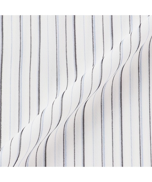 TOKYO SHIRTS(トウキョウシャツ)の「ストライプシフォンブラウス 五分袖(シャツ/ブラウス・レディース・ネイビー/ブルー/グレー・M/LL/L)」の14枚目の写真