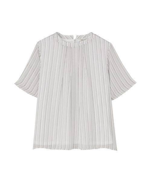 TOKYO SHIRTS(トウキョウシャツ)の「ストライプシフォンブラウス 五分袖(シャツ/ブラウス・レディース・ネイビー/ブルー/グレー・M/LL/L)」の20枚目の写真