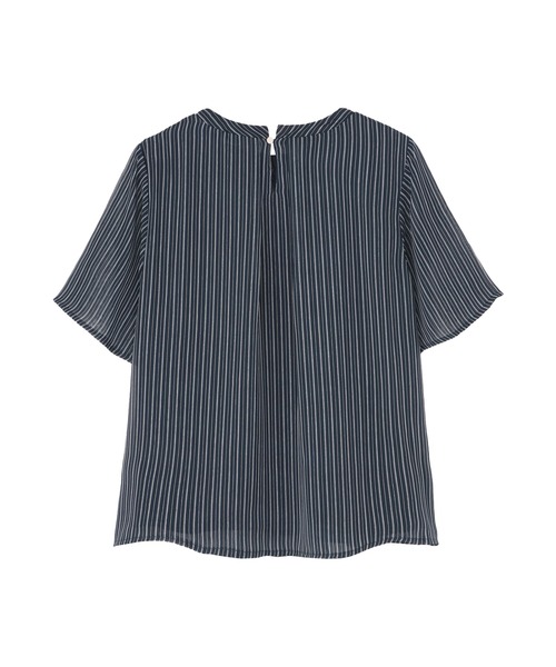 TOKYO SHIRTS(トウキョウシャツ)の「ストライプシフォンブラウス 五分袖(シャツ/ブラウス・レディース・ネイビー/ブルー/グレー・M/LL/L)」の15枚目の写真