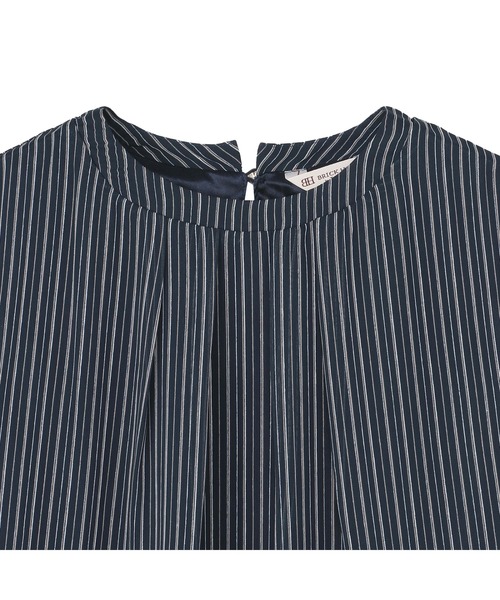 TOKYO SHIRTS(トウキョウシャツ)の「ストライプシフォンブラウス 五分袖(シャツ/ブラウス・レディース・ネイビー/ブルー/グレー・M/LL/L)」の16枚目の写真