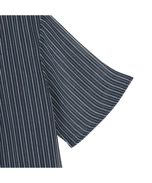 TOKYO SHIRTS(トウキョウシャツ)の「ストライプシフォンブラウス 五分袖(シャツ/ブラウス・レディース・ネイビー/ブルー/グレー・M/LL/L)」の17枚目の写真
