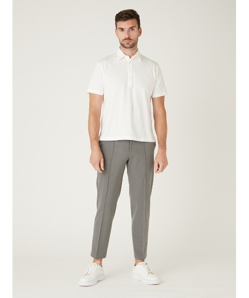 AOURE(アウール)の「PAGEE POLO(ポロシャツ・メンズ・ホワイト/ブラック・SMALL/LARGE/X-LARGE/MEDIUM)」の4枚目の写真