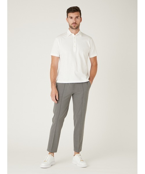 AOURE(アウール)の「PAGEE POLO(ポロシャツ・メンズ・ホワイト/ブラック・SMALL/LARGE/X-LARGE/MEDIUM)」の18枚目の写真