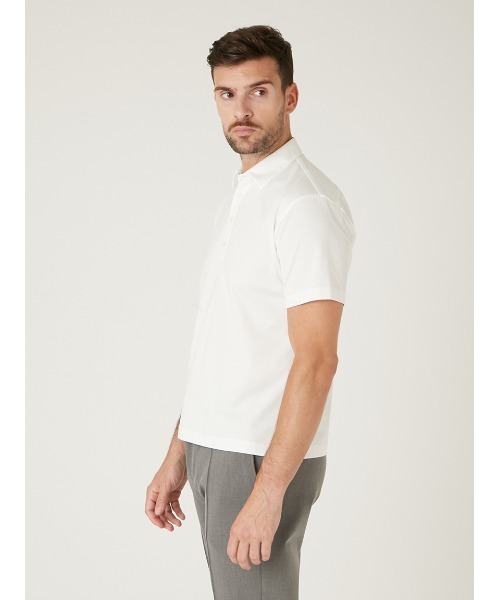 AOURE(アウール)の「PAGEE POLO(ポロシャツ・メンズ・ホワイト/ブラック・SMALL/LARGE/X-LARGE/MEDIUM)」の15枚目の写真