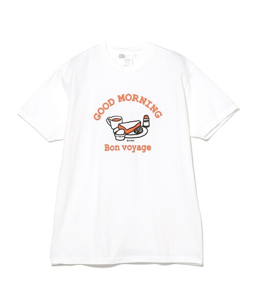 TOKYO CULTUART by BEAMS(トウキョウカルチャートバイビームス)の「かせきさいだぁ / Good morning Tee shirt(Tシャツ/カットソー・レディース・ホワイト/イエロー・SMALL/LARGE/X-LARGE/MEDIUM)」の1枚目の写真