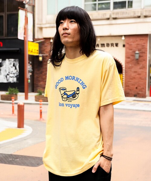 TOKYO CULTUART by BEAMS(トウキョウカルチャートバイビームス)の「かせきさいだぁ / Good morning Tee shirt(Tシャツ/カットソー・レディース・ホワイト/イエロー・SMALL/LARGE/X-LARGE/MEDIUM)」の2枚目の写真
