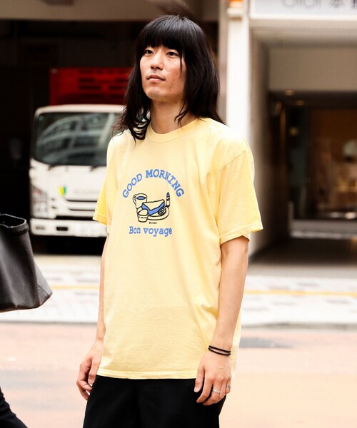 TOKYO CULTUART by BEAMS(トウキョウカルチャートバイビームス)の「かせきさいだぁ / Good morning Tee shirt(Tシャツ/カットソー・レディース・ホワイト/イエロー・SMALL/LARGE/X-LARGE/MEDIUM)」の10枚目の写真