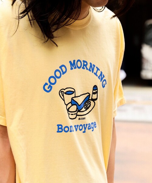 TOKYO CULTUART by BEAMS(トウキョウカルチャートバイビームス)の「かせきさいだぁ / Good morning Tee shirt(Tシャツ/カットソー・レディース・ホワイト/イエロー・SMALL/LARGE/X-LARGE/MEDIUM)」の11枚目の写真