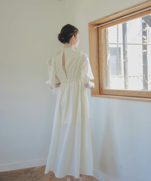 NOTREemor（ノートルエモア）の「point ribbon shirt dress（ワンピース・レディース・Moca/クリーム・FREE）」の5枚目の写真