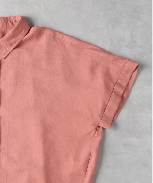 Right-on(ライトオン)の「【HONEYSUCKLE ROSE】リネン混半袖シャツ(シャツ/ブラウス・レディース・ブラック/オレンジ/ベージュ・M/L)」の11枚目の写真