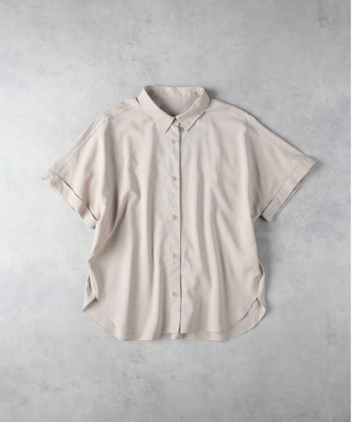 Right-on(ライトオン)の「【HONEYSUCKLE ROSE】リネン混半袖シャツ(シャツ/ブラウス・レディース・ブラック/オレンジ/ベージュ・M/L)」の22枚目の写真