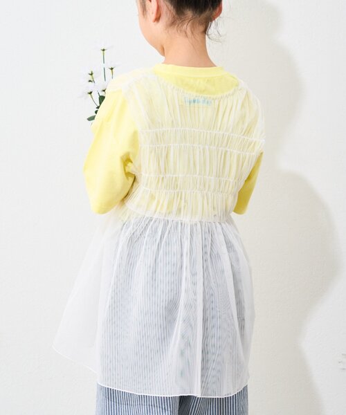 CIAOPANIC TYPY(チャオパニックティピー)の「【WEB限定】【KIDS】シャーリングチュール2WAYワンピース(ワンピース・キッズ・ホワイト/ブラック・XX-LARGE/MEDIUM/X-LARGE)」の22枚目の写真