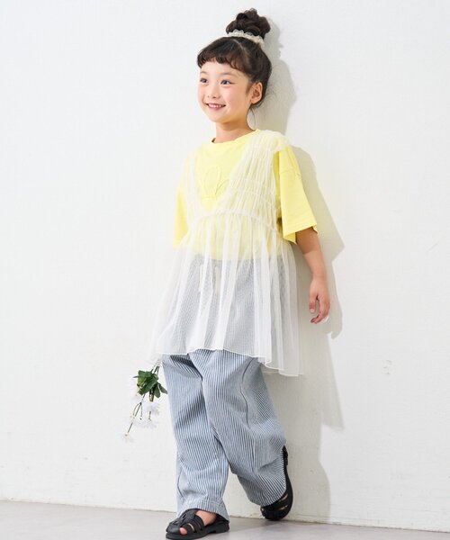 CIAOPANIC TYPY(チャオパニックティピー)の「【WEB限定】【KIDS】シャーリングチュール2WAYワンピース(ワンピース・キッズ・ホワイト/ブラック・XX-LARGE/MEDIUM/X-LARGE)」の18枚目の写真