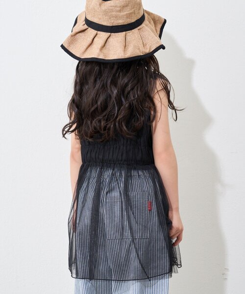 CIAOPANIC TYPY(チャオパニックティピー)の「【WEB限定】【KIDS】シャーリングチュール2WAYワンピース(ワンピース・キッズ・ホワイト/ブラック・XX-LARGE/MEDIUM/X-LARGE)」の12枚目の写真