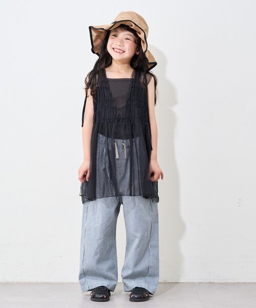 CIAOPANIC TYPY(チャオパニックティピー)の「【WEB限定】【KIDS】シャーリングチュール2WAYワンピース(ワンピース・キッズ・ホワイト/ブラック・XX-LARGE/MEDIUM/X-LARGE)」の11枚目の写真