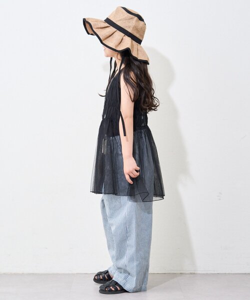 CIAOPANIC TYPY(チャオパニックティピー)の「【WEB限定】【KIDS】シャーリングチュール2WAYワンピース(ワンピース・キッズ・ホワイト/ブラック・XX-LARGE/MEDIUM/X-LARGE)」の9枚目の写真