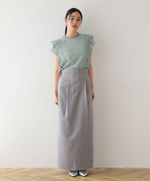 Petit fleur（プチフルール）の「・Petit Fleur フレンチレーシーブラウス（シャツ/ブラウス・レディース・ブラック/オフホワイト/チャコールグレー/ピンク/ミント/カーキ/アイボリー/ブラウン・FREE）」の15枚目の写真